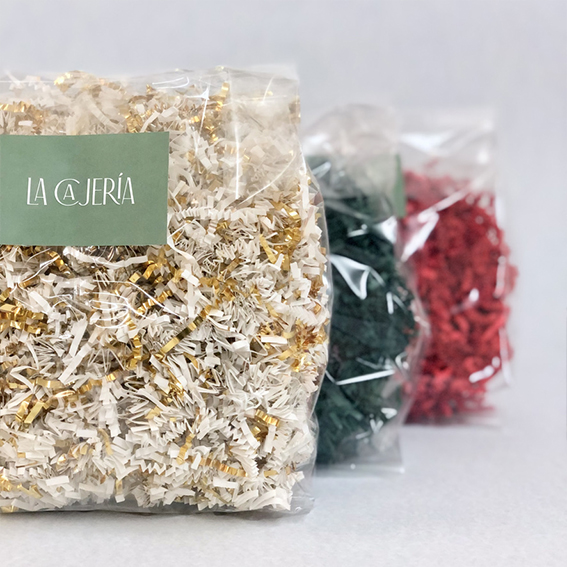 Bolsa de Viruta Blanca con Dorado 100g